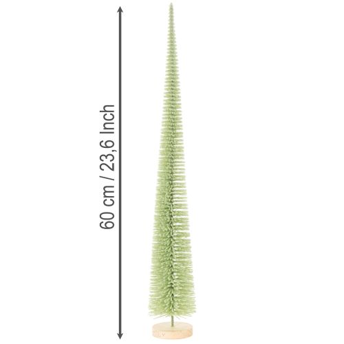 Künstlicher Tannenbaum auf Holzfuß 60 cm Grün | Floristik24.at