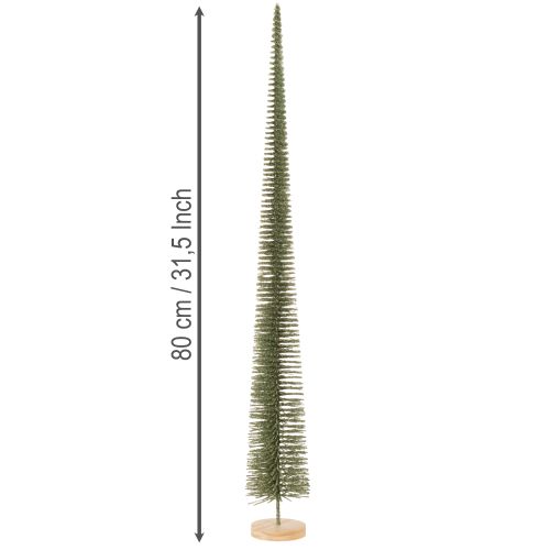 Deko Tannenbaum künstlich mit Holzsockel 80cm grün | Floristik24.at