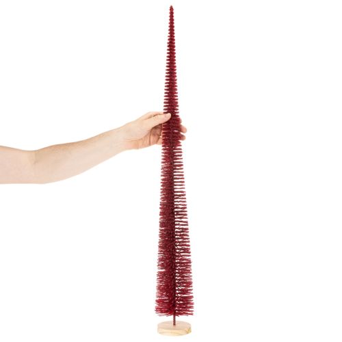 Deko-Tannenbaum schlank 80 cm modern rot auf Holzfuß | Floristik24.at