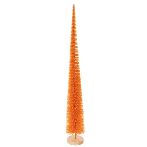 Künstlicher Tannenbaum Orange auf Holzsockel 60cm