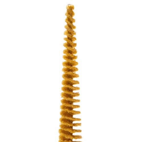 Schlanker Deko-Weihnachtsbaum 80cm aus Kunststoff in Senfgelb mit Glitzer | Floristik24.at