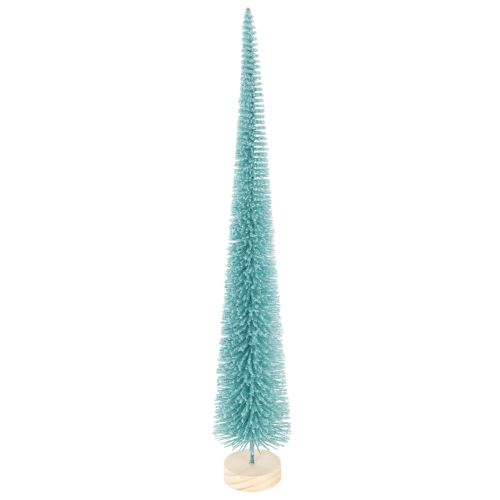 Tannenbaum Kunstbaum mit Draht und Holzfuß 40cm Türkis bestellen | Floristik24.at
