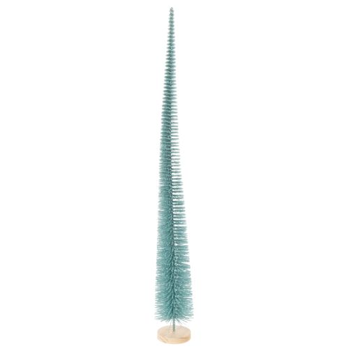 Künstlicher Tannenbaum 80cm Türkis mit Holzfuß für den Innenbereich