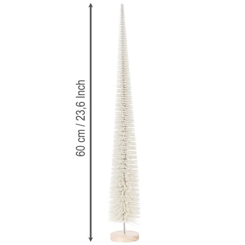 Deko Tannenbaum künstlich 60cm Weißgrau für Tischdekoration | Floristik24.at