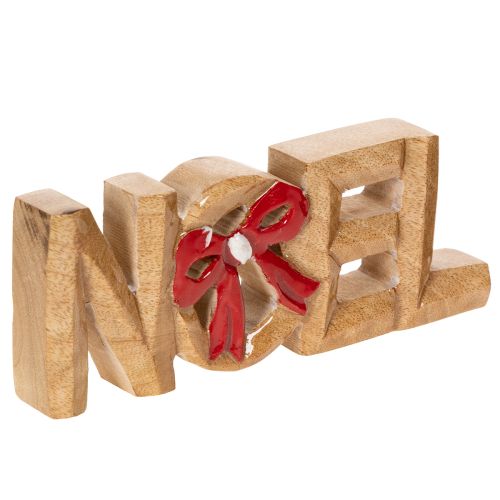 Schriftzug Noel Holzdeko 18cm mit roter Schleife bestellen | Floristik24.at