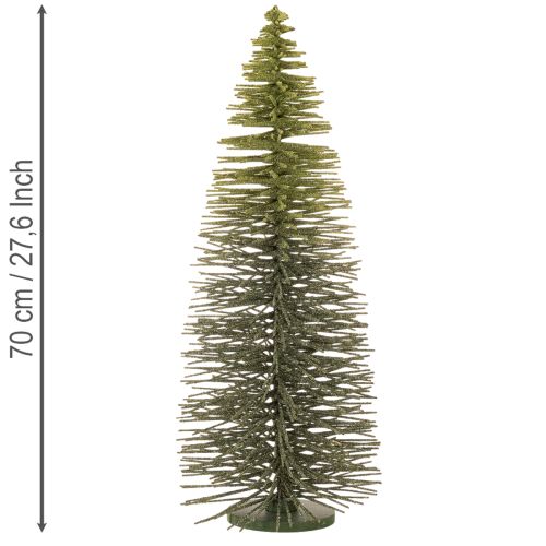 Tannenbaum künstlich Grün 70 cm aus Metall und Kunststoff für Winterdekoration | Floristik24.at