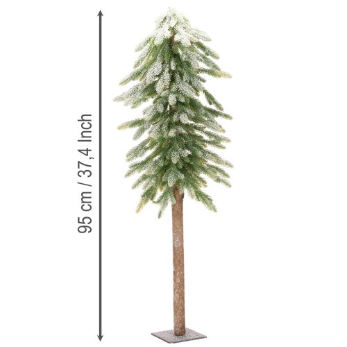 Künstlicher Tannenbaum mit Schneedekoration 95 cm | Floristik24.at