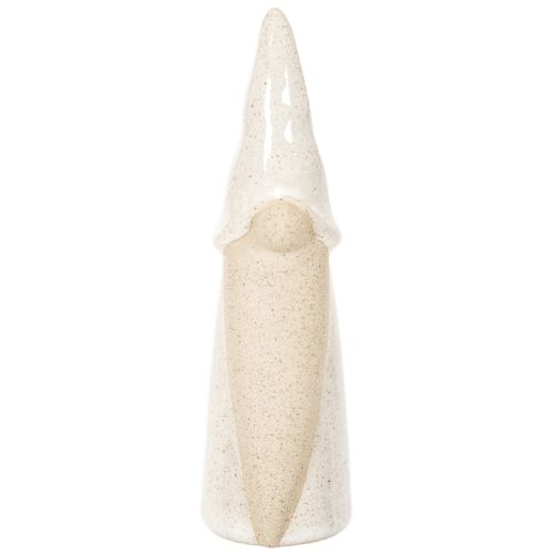 Dekofigur Wichtel 18cm aus Keramik im 3er-Set weiß-grau/natur für Innenbereich | Floristik24.at