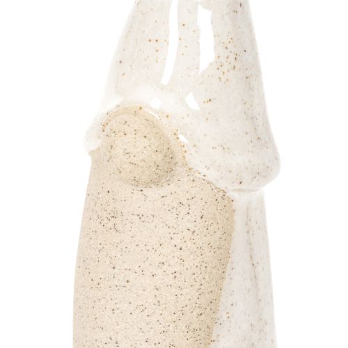 Dekofigur Wichtel 18cm aus Keramik im 3er-Set weiß-grau/natur für Innenbereich | Floristik24.at