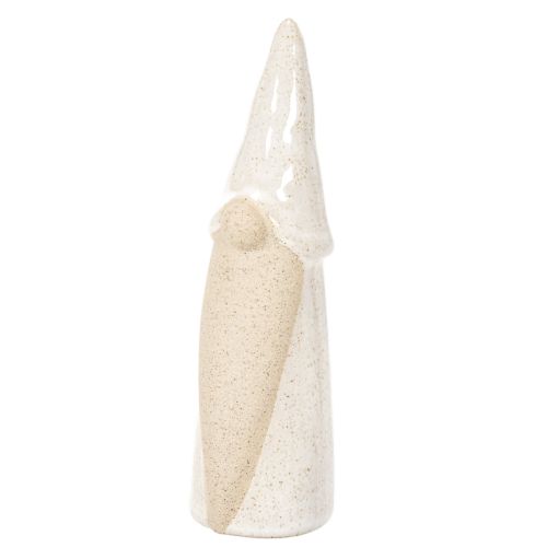 Dekofigur Wichtel 18cm aus Keramik im 3er-Set weiß-grau/natur für Innenbereich | Floristik24.at
