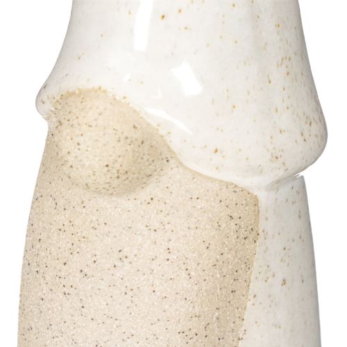 Dekofigur Wichtel aus Keramik 22cm Weiß und Naturfarben | Floristik24.at