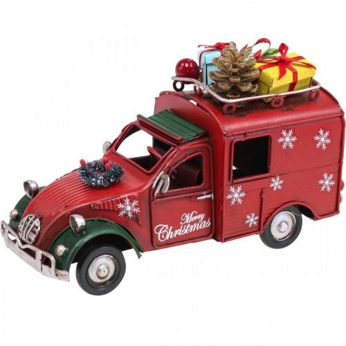 Weihnachtsdeko Auto Weihnachtsauto Vintage Rot L17cm