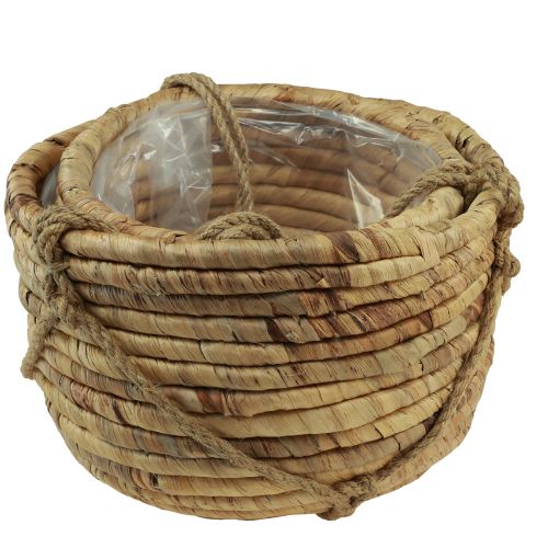 Floristik24 Korb zum Hängen Wasserhyazinthe Natur 25/31cm 2er-Set