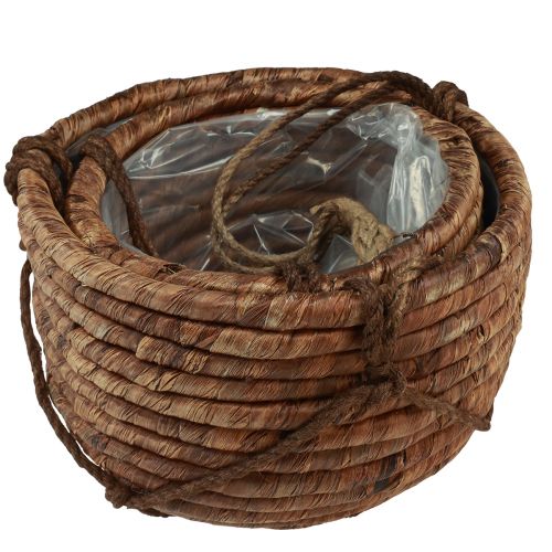 Artikel Korb zum Hängen Wasserhyazinthe Braun 25/31cm 2er-Set