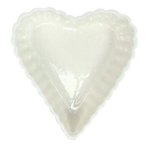 Floristik24 Backform Herz Weiß 16cm 2St