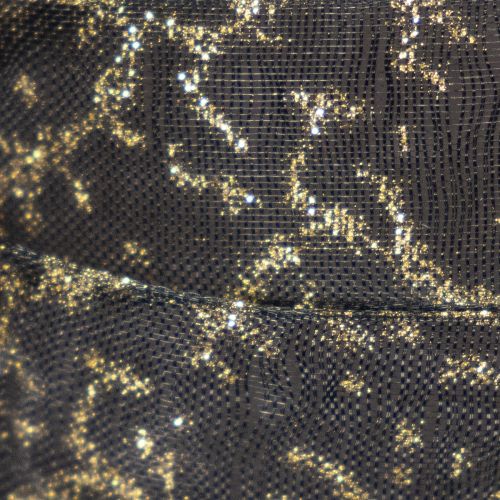 Dekoband Transparent Organzaband Schwarz Gold 15mm 20m für Tisch- und Geschenkdekoration | Floristik24.at