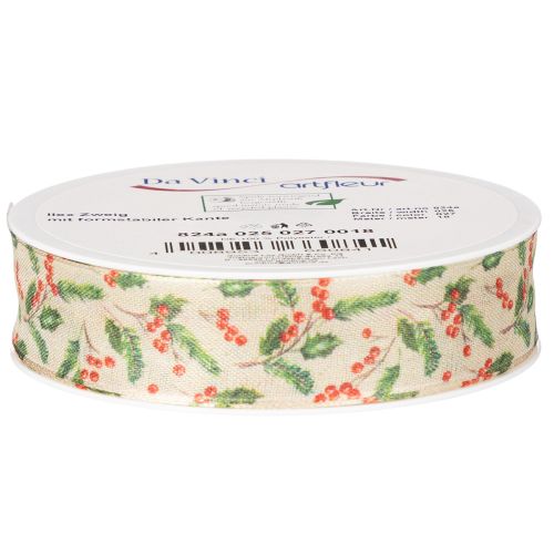 Dekoband Polyester Stechpalmen