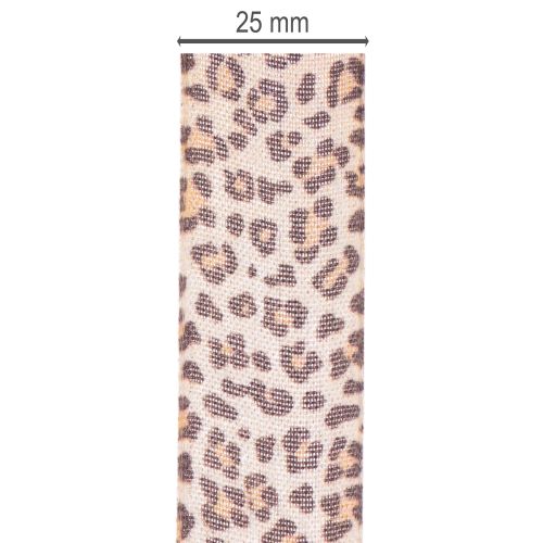 Geschenkband Polyester Leopard-Print 25 mm x 18 m für Dekoration | Floristik24.at