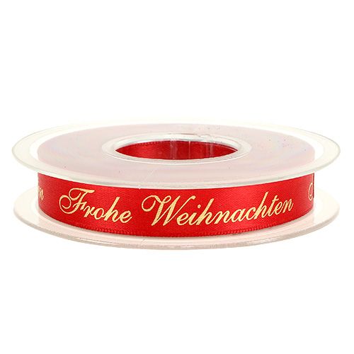 Floristik24 Band mit Spruch Frohe Weihnachten 15mm 20m