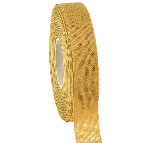 Dekoband Natur gelb 25mm 20m