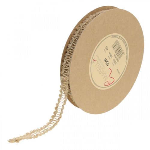 Artikel Natürliches Dekoband, Geschenkdeko, Juteband Natur 15mm 15m