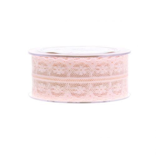Floristik24 Spitzenband Vintage Rosa 40mm 20m