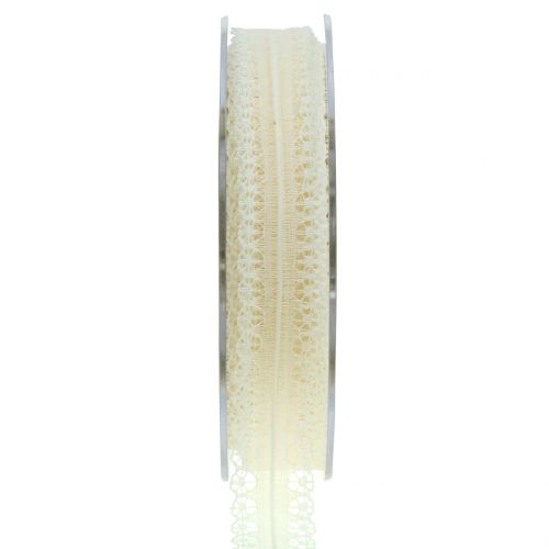 Floristik24 Spitzenband Vintage Crème 20mm 20m