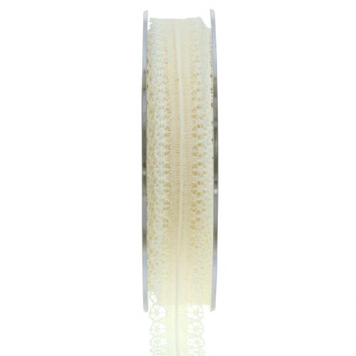 Floristik24 Spitzenband Vintage Crème 20mm 20m