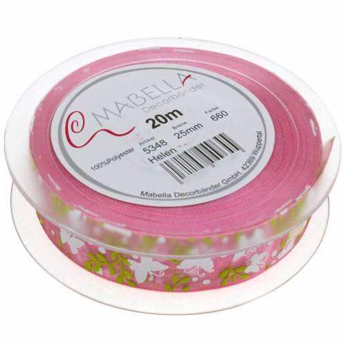 Artikel Organzaband Schmetterling 25mm Rosa Dekoband Geschenkband 20m