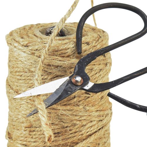 Floristik24 Abroller Garnhalter Gusseisen Schere Jute Rolle H25cm