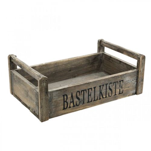 Floristik24 Holzkiste Bastelkiste Shabby Dekokiste Holz 47×28,5×16,5cm