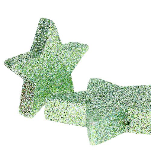 Floristik24 Bastelsterne Mintgrün 4-5cm 40St