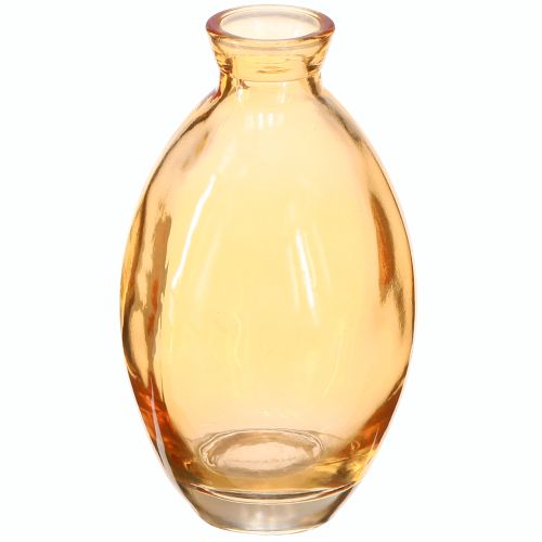 Bauchige Vase Glas Minivasen Orange Ø7cm H12cm 6 St