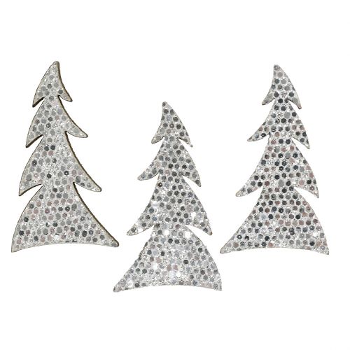 Floristik24 Glitzernder Tannenbaum zum Streuen 4cm 48 St
