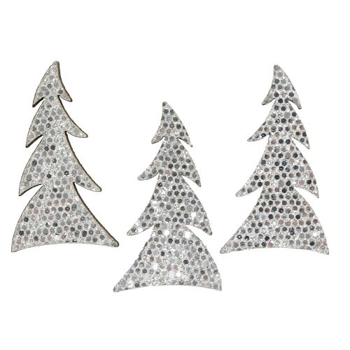 Floristik24 Glitzernder Tannenbaum zum Streuen 4cm 48St