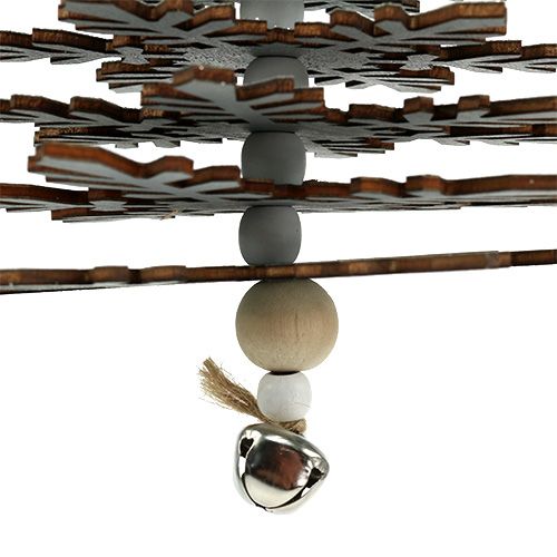 Floristik24 Baum zum Hängen Silber mit Glocke 40cm