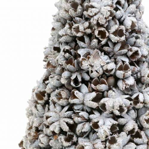 Floristik24 Deko-Tannenbaum Sternanis Weiß gewaschen Glitzer 30cm