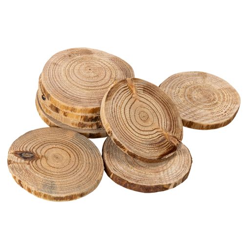 Holzscheiben rund 6 cm Naturfarbe für Dekoration und Basteln 300 g