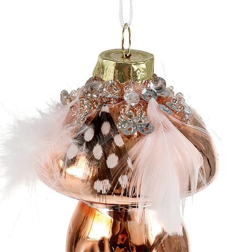 Floristik24 Baumschmuck Glaspilz Kupfer 8cm 3St