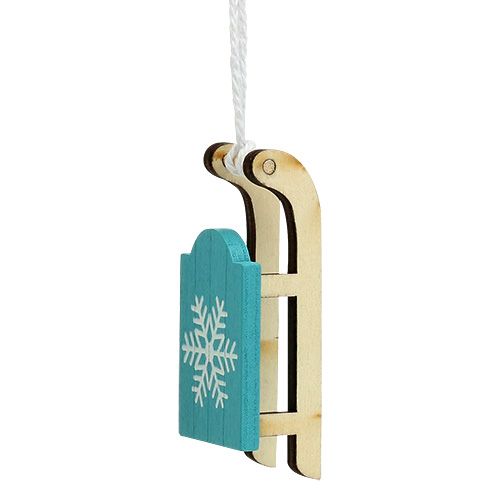 Floristik24 Baumschmuck Mix 3,5cm - 7,5cm Blau, Weiß 12St
