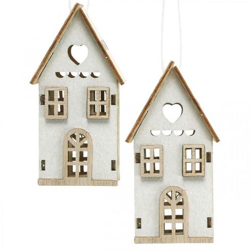 Artikel Baumschmuck Weihnachten, Holzhäuschen Deko H7,5cm 6 St