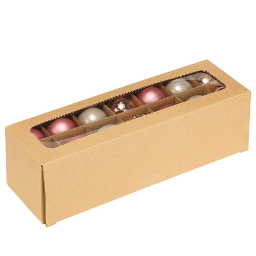 Artikel Baumschmuck Weihnachtskugeln Glas Rosa Grau Ø4cm 24 St