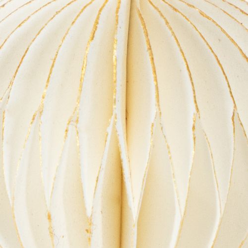 Artikel Baumschmuck aus Papier Wabenpapier Weiß Gold 4cm 6 St