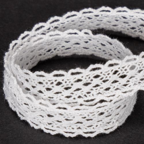 Spitzenband aus Baumwolle 15mm