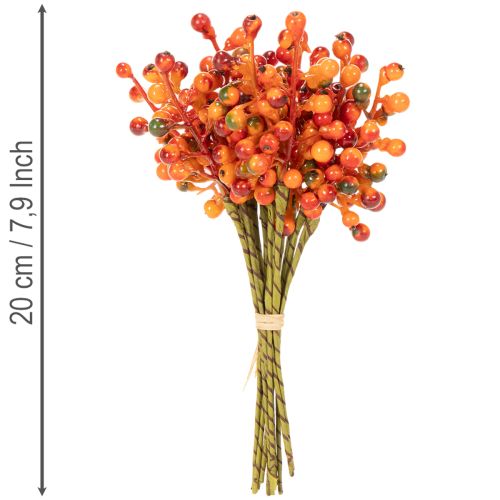Artikel Künstlicher Beerenbund Orange 20cm mit 12 Stielen