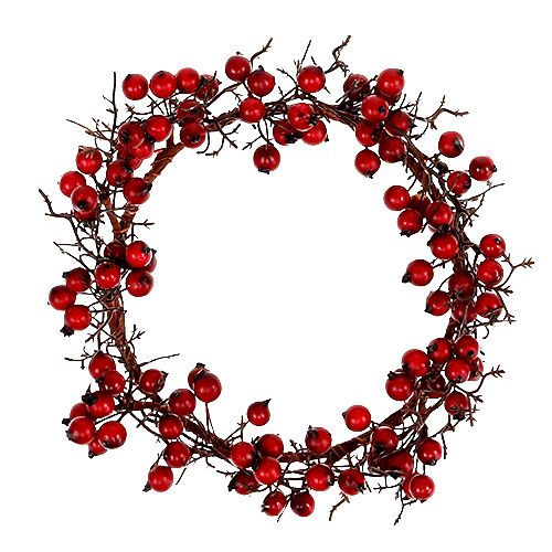 Floristik24 Beerenkranz Ø15cm rot