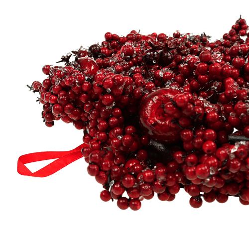 Floristik24 Beerenkranz Ø 36cm rot gezuckert