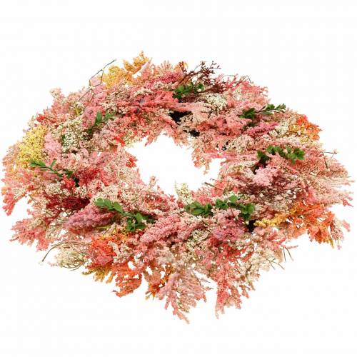 Floristik24 Kunstblumen Kranz Heidekranz Rosa Seidenblumen