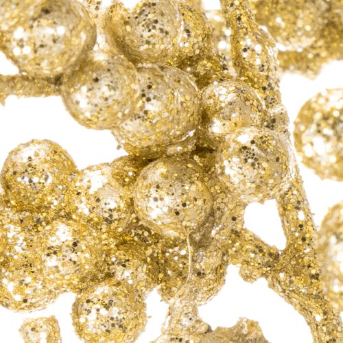 Beerenzweig künstlich Gold 70 cm 3er Set für Dekorationen | Floristik24.at