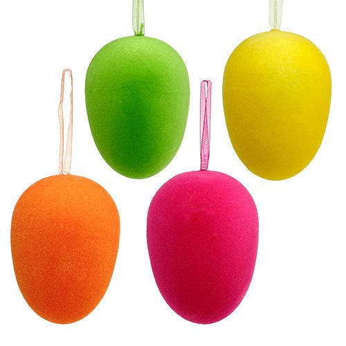 Floristik24 Beflockte Deko-Eier 12cm 8 St